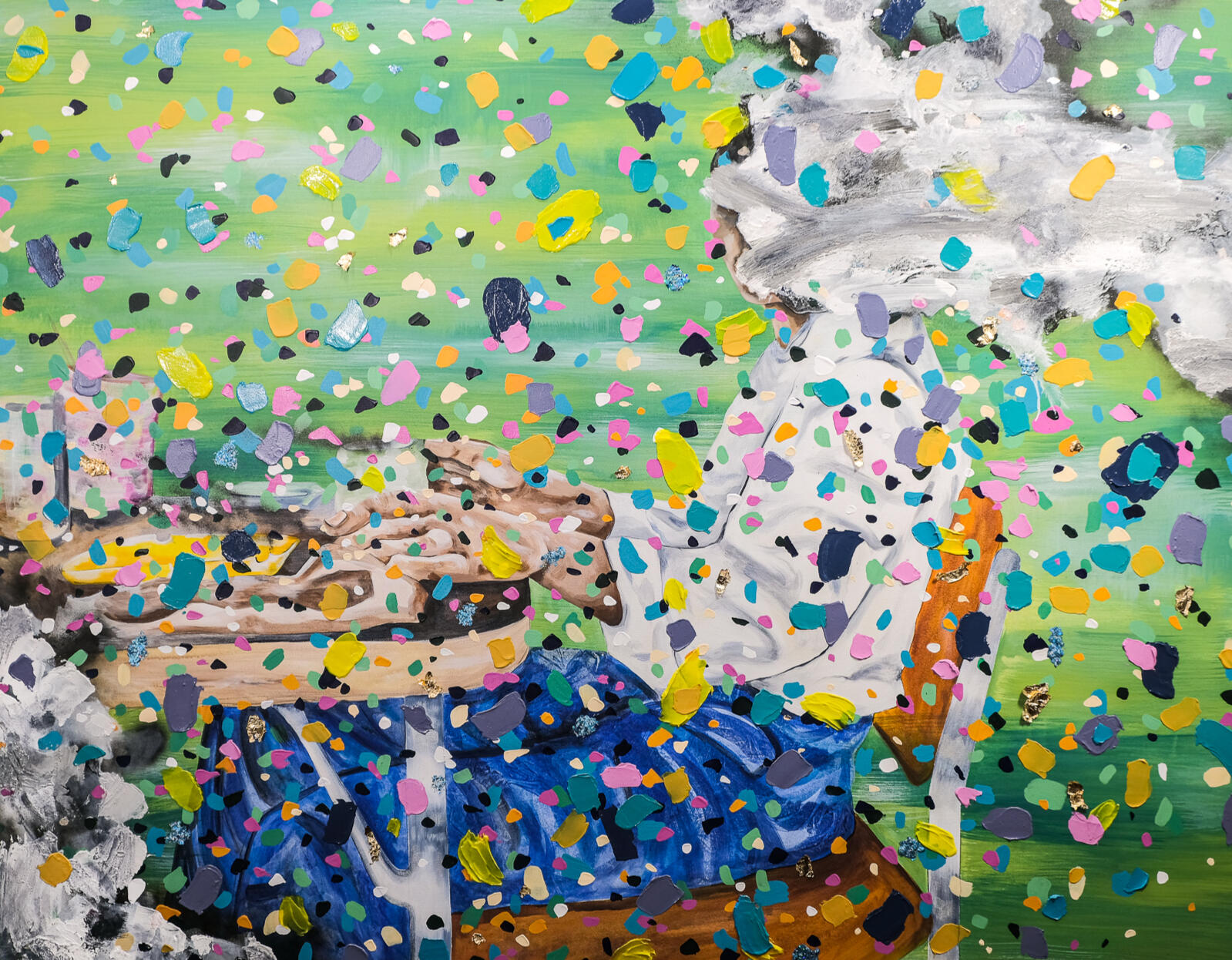 Coffee &amp; Cigarettes - 48&quot; x 60&quot;, Oil on canvas